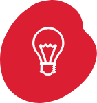 Line illustration of a lightbulb.